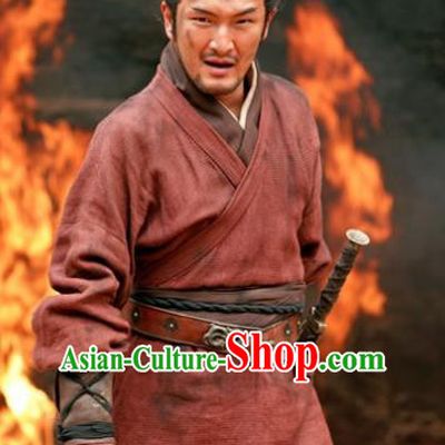 Chinese Ancient Three Kingdoms Period Wu State General Gan Ning Historical Costume for Men