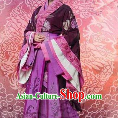 Chinese Ancient Han Dynasty Empress Xu Pingjun Hanfu Dress Replica Costume for Women