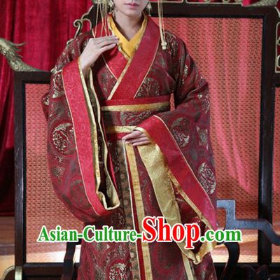 Chinese Spring and Autumn Period Wei State Princess Consort Wedding Hanfu Dress Ancient Palace Queen Replica Costume for Women