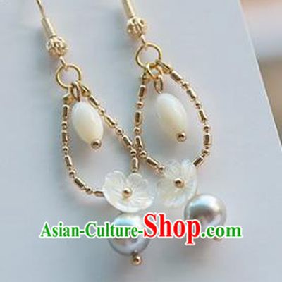 Chinese Handmade Ancient Jewelry Accessories Hanfu Tassel Earrings for Women