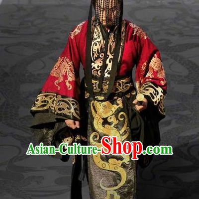 Chinese Ancient Three Kingdoms Period Wei State Emperor Cao Pi Historical Costume for Men