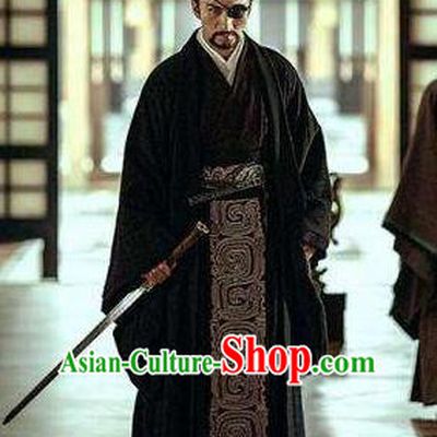 Ancient Chinese Three Kingdoms Period Wei State Swordsman Litterateur Ding Yi Historical Costume for Men
