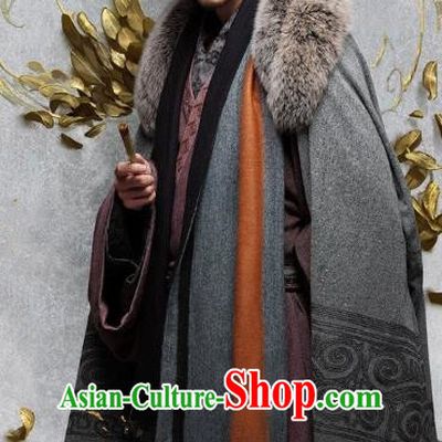 Ancient Chinese Three Kingdoms Period Military Counsellor Guo Jia Historical Costume for Men