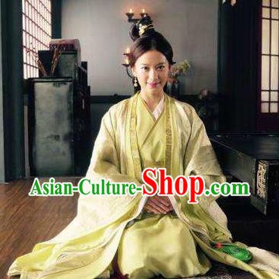 Chinese Three Kingdoms Period Wei State Imperial Concubine Zhen Mi Hanfu Dress Ancient Replica Costume for Women