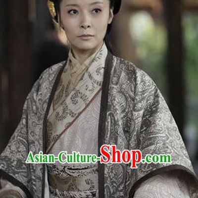 Chinese Ancient Han Dynasty Imperial Empress Lv Zhi Hanfu Dress Replica Costume for Women