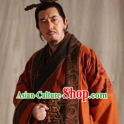 Traditional Chinese Ancient Emperor Gaozu of Han Dynasty Liu Bang Historical Costume for Men