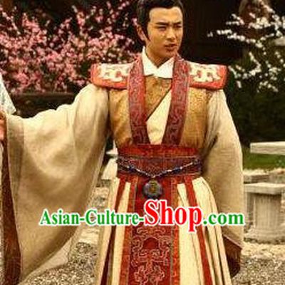 Chinese Ancient Three Kingdoms Period Wei State Prince Cao Pi Historical Costume for Men