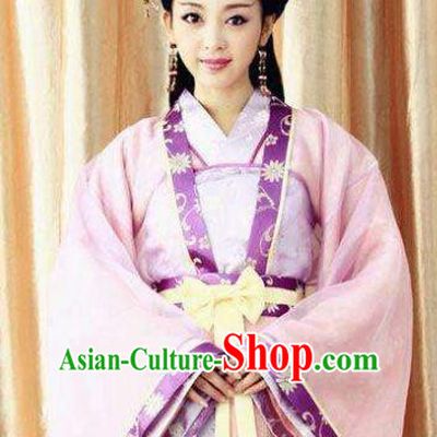 Chinese Ancient Three Kingdoms Period Wei State Imperial Concubine Guo Embroidered Hanfu Dress Replica Costume for Women