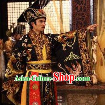 Ancient Chinese Three Kingdoms Period Wei State Emperor Cao Pi Imperial Robe Historical Costume for Men