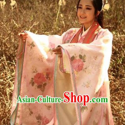 Chinese Ancient Three Kingdoms Period Wei State Imperial Concubine Zhen Mi Hanfu Dress Replica Costume for Women