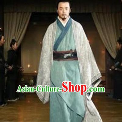 Chinese Ancient Warring States Period Tactician Strategist Guiguzi Historical Costume for Men