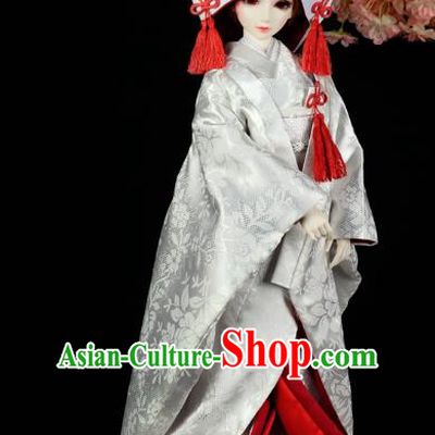Traditional Asian Japan Costume Japanese Shiromuku Fashion Apparel Courtesan Kimono Vibration Sleeve Kimono for Women