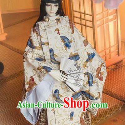 Traditional Asian Japan Costume Japanese Prince Kimono Hunting Clothing for Men