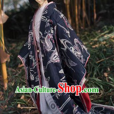 Traditional Asian Japan Costume Japanese Prince Kimono Yukata Haori Hakama Clothing for Men