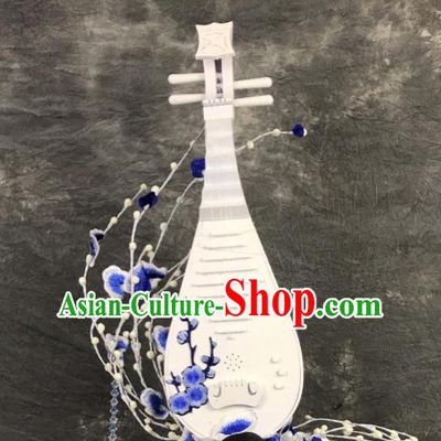 Top Grade Chinese Deluxe Hair Accessories Lute Shape Headdress Halloween Stage Performance Headwear for Women