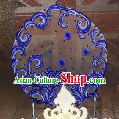 Top Grade Chinese Deluxe Hair Accessories Round Headdress Halloween Stage Performance Headwear for Women