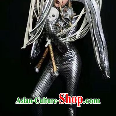 Top Grade Stage Performance Catwalks Costume Halloween Cosplay Exaggerated Clothing for Women