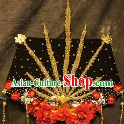 Top Grade China Ancient Deluxe Palace Hair Accessories Headdress Halloween Stage Performance Headwear for Women