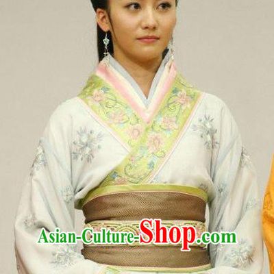 Traditional China Warring States Period Wu State Imperial Consort Zheng Embroidered Replica Costume for Women