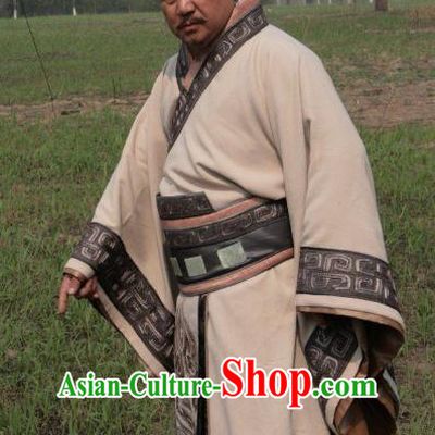 Traditional Chinese Spring and Autumn Period Qi State Minister Sun Ping Replica Costumes for Men