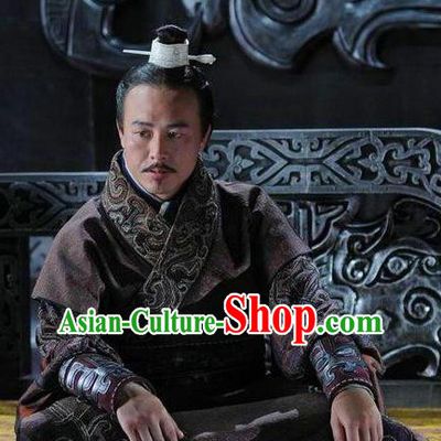 Traditional Ancient Chinese Spring and Autumn Period Wu State King Fu Chai Replica Costumes for Men