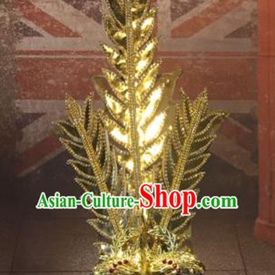 Top Grade Handmade Hair Accessories Stage Performance Golden Headdress for Women