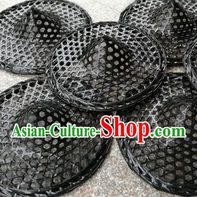 Handmade Black Ancient Chinese Swordsman Bamboo Hat