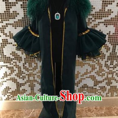 Top Grade Children Stage Performance Costume Catwalks Green Clothing for Kids
