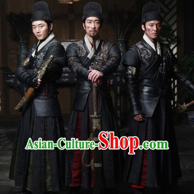 Asian Chinese Imperial Guards Costumes of the Ming Dynasty Knight Fighter Embroidered Costume Complete Set for Men or Women