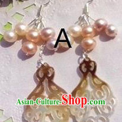 Traditional Chinese Ancient Jewellery Accessories Earrings Pearls Eardrop for Women