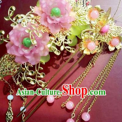 Traditional Chinese Ancient Hair Accessories Tassel Step Shake Hairpins Hair Jewellery Headwear for Women
