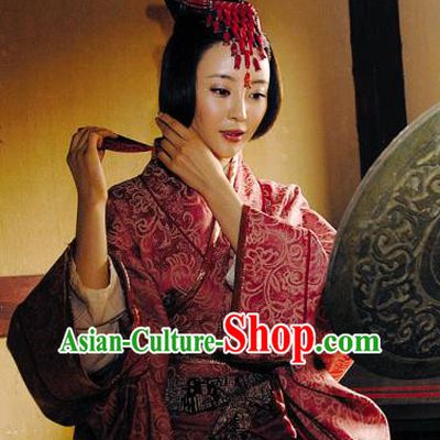 Ancient Chinese Western Chu Imperial Concubine Yu Ji Consort Yu Replica Costume for Women