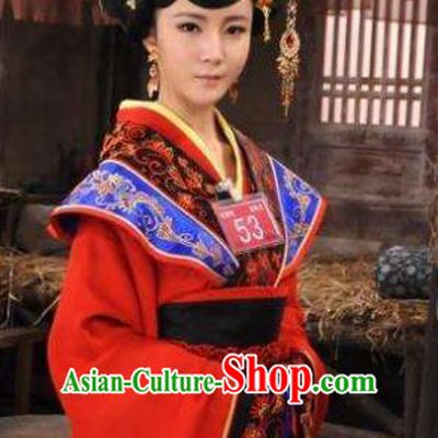 Ancient Chinese Spring and Autumn Period Palace Lady Xi Shi Hanfu Dress Replica Costume for Women