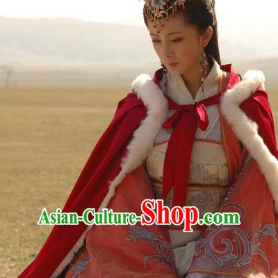 Traditional Chinese Ancient Han Dynasty Palace Lady Wang Zhaojun Hanfu Embroidered Replica Costume for Women