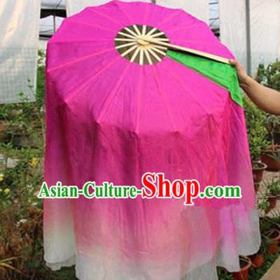 Chinese Handmade Folk Dance Folding Fans Yangko Dance Classical Lotus Dance Round Fan for Women