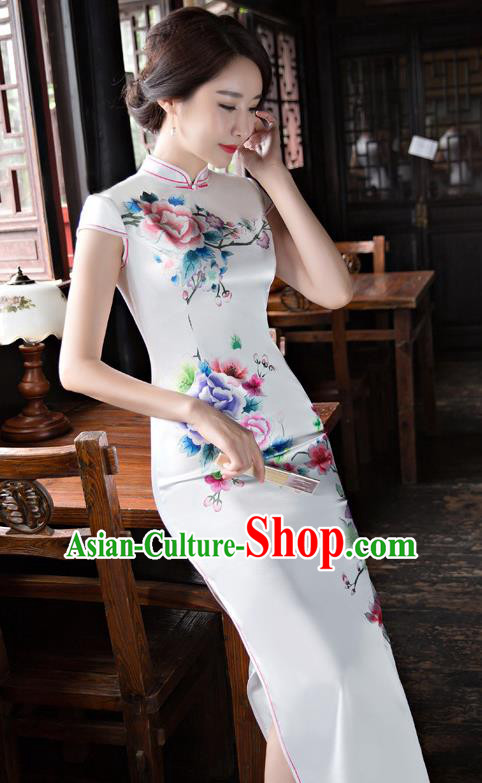 Traditional Ancient Chinese Young Women Cheongsam Dress Republic of China Tangsuit Stand Collar Blouse Dress Tang Suit Clothing Traditional Ancient Chinese Young Women Cheongsam Dress Republic of China Tangsuit Stand Collar Blouse Dress Tang Suit Clothing