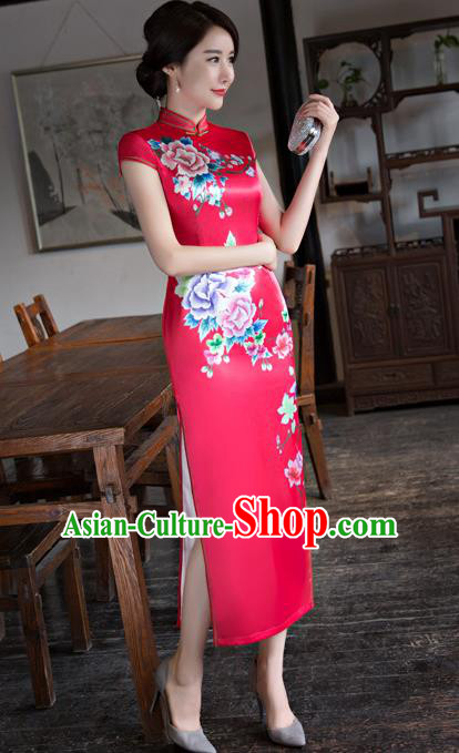 Traditional Ancient Chinese Young Women Cheongsam Dress Republic of China Tangsuit Stand Collar Blouse Dress Tang Suit Clothing Traditional Ancient Chinese Young Women Cheongsam Dress Republic of China Tangsuit Stand Collar Blouse Dress Tang Suit Clothing