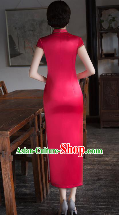 Traditional Ancient Chinese Young Women Cheongsam Dress Republic of China Tangsuit Stand Collar Blouse Dress Tang Suit Clothing Traditional Ancient Chinese Young Women Cheongsam Dress Republic of China Tangsuit Stand Collar Blouse Dress Tang Suit Clothing
