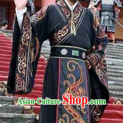 Ancient Chinese First Emperor of Qin Dynasty Ying Zheng Replica Costume for Men