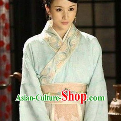 Chinese Ancient Han Dynasty Young Mistress Liu Lanzhi Hanfu Dress Replica Costume for Women