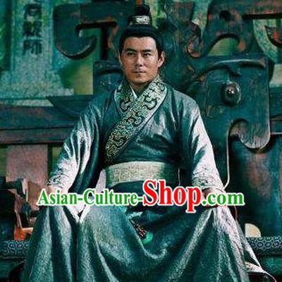 Ancient Chinese Eastern Han Dynasty Swordsman Replica Costume for Men
