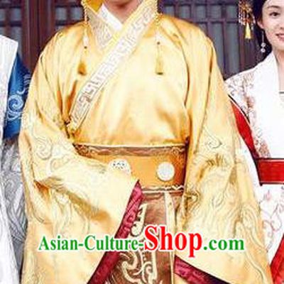 Chinese Ancient Emperor Wu of Han Dynasty Liu Che Imperial Robe Replica Costume for Men