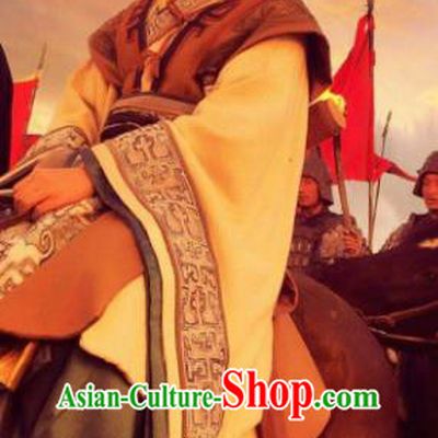 Chinese Ancient Han Dynasty Military Officer Zhao Ponu Replica Costume for Men