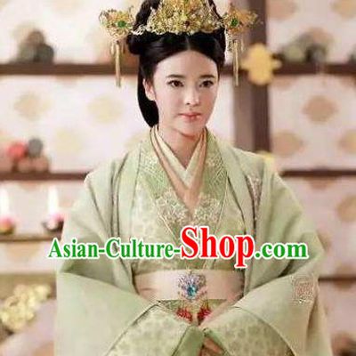 Chinese Ancient Han Dynasty Queen Wang Zhengjun Hanfu Dress Replica Costume for Women