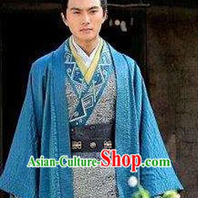 Chinese Ancient Han Dynasty Swordsman Military Officer Wei Qing Replica Costume for Men