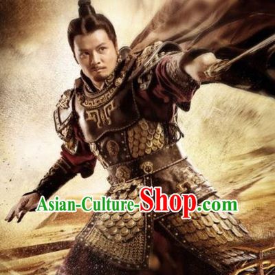 Chinese Ancient Han Dynasty General Military Officer Wei Qing Replica Costume for Men