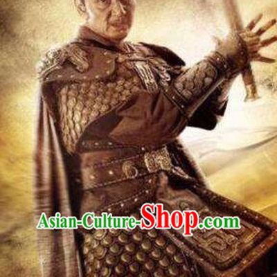 Ancient Chinese Han Dynasty Military Officer General Liu Zhu Replica Costume for Men