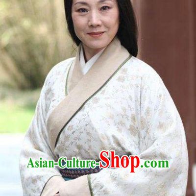 Chinese Ancient Han Dynasty Dowager Countess Mistress Hanfu Dress Replica Costume for Women
