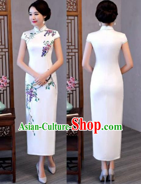 Traditional Ancient Chinese Young Women Cheongsam Dress Republic of China Tangsuit Stand Collar Blouse Dress Tang Suit Clothing Traditional Ancient Chinese Young Women Cheongsam Dress Republic of China Tangsuit Stand Collar Blouse Dress Tang Suit Clothing