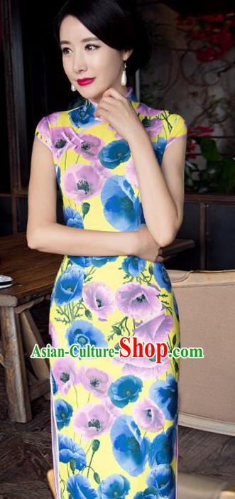 Traditional Ancient Chinese Young Women Cheongsam Dress Republic of China Tangsuit Stand Collar Blouse Dress Tang Suit Clothing Traditional Ancient Chinese Young Women Cheongsam Dress Republic of China Tangsuit Stand Collar Blouse Dress Tang Suit Clothing